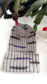 NELLI Handmade Merino Wool Beanie 28 Srebrny Zmierzch