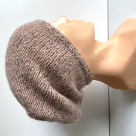 CHMURKA Handmade Women's Alpaca Beanie 34 Różowy Marmur
