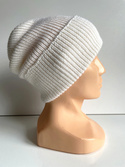 HELEN – czapka z alpaki damska 100% alpaka 101 biały zimowa wywijana