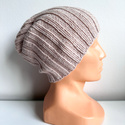 HELLI – czapka beanie z wełny baby merino 59 pszeniczny, jesienno-zimowa, unisex