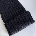 LAURIN Turn-Up Beanie 100% Alpaca 8903 Black