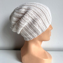 HELLI – czapka zimowa damska z wełny baby merino 01 biały beanie