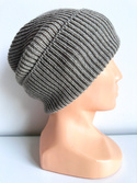 VARELLA – czapka merino beanie wywijana 57 szaro‑brązowy