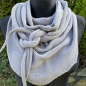 Chusta symetryczna z merynosem, gładka, Szara
