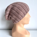 HELLI – czapka zimowa damska z wełny merino 100% Baby Merino 49 Pustynna Róża