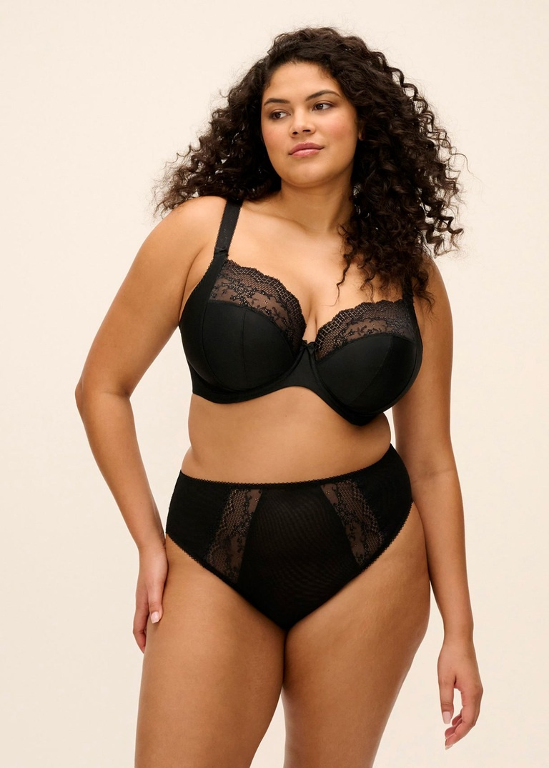 Biustonosz Elomi LUCIE EL4490JET Uw Plunge Bra - Stretch Jet