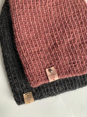 KIARA Alpaca Beanie 100% Alpaca 9024 ciemny blush
