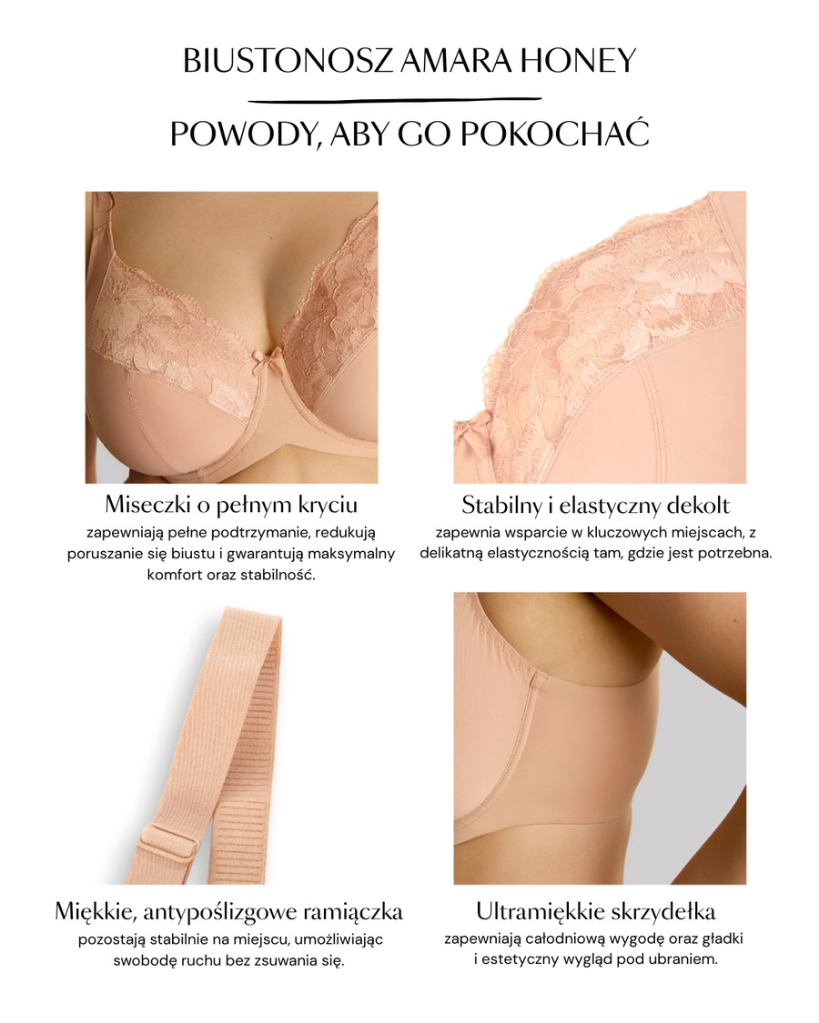 Biustonosz Sculptresse by Panache AMARA 11265 Full Cup Bra Honey