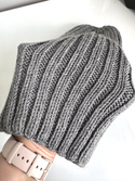 HELLI – czapka zimowa damska beanie 100% baby merino 19 szary