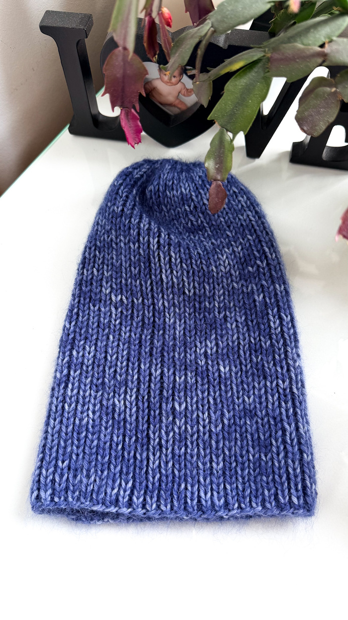 ALURA – czapka merino z moherem i jedwabiem zimowa 30 Prażony Migdał damska/dziecięca