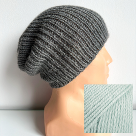 KIARA Beanie-Mütze aus 100% Alpaka 9037 helle Meeresgrün