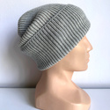 VARELLA Beanie-Mütze aus Merinowolle 100% Baby Merino 22 Hellgrau winterlich