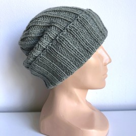 HELLI – czapka merino beanie wywijana 100% baby merino 50 Zielona Szałwia