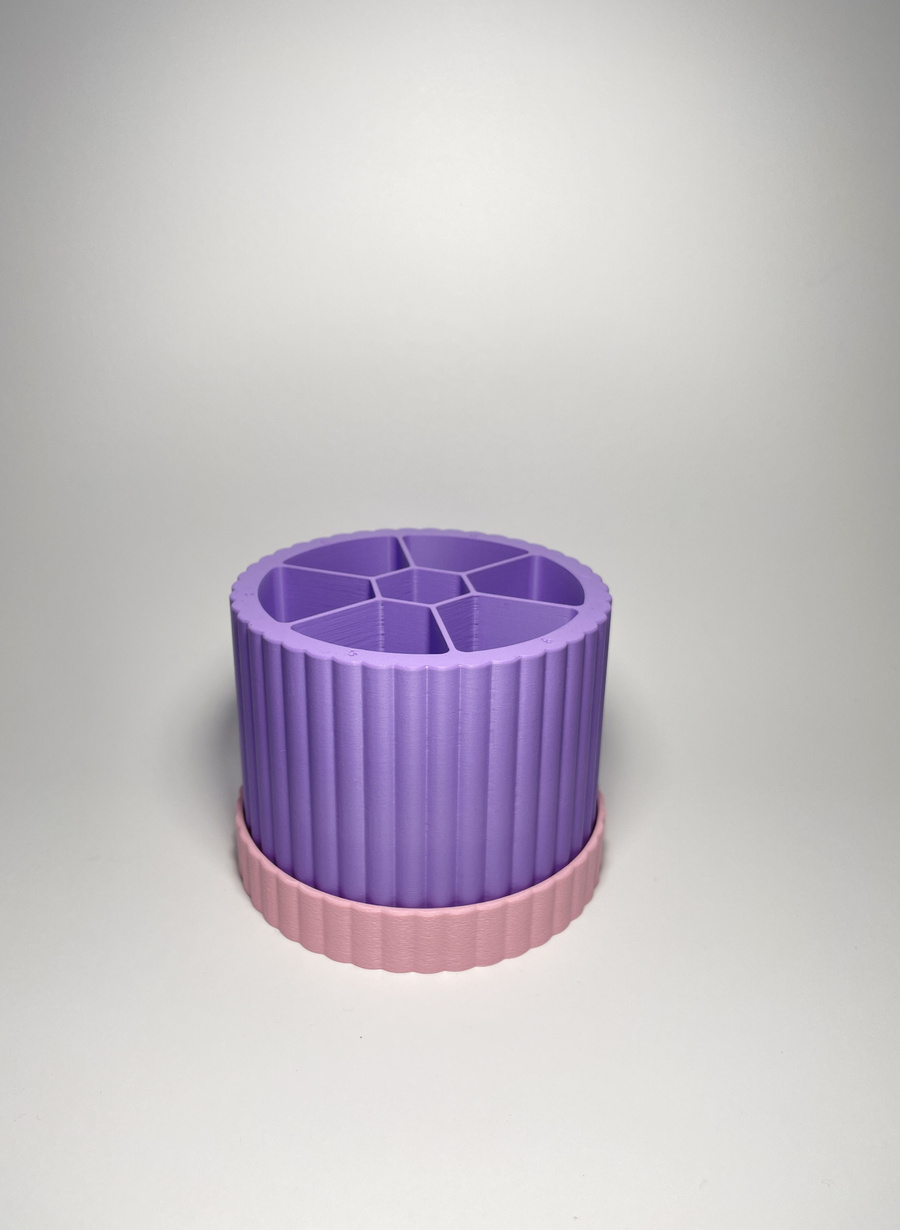 Spin & Sort Dreh-Organizer für Häkelnadeln, Stifte, Pinsel – Lavendelrosa