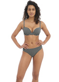 KOMPLET - Strój kąpielowy dwuczęściowy Freya Swim CHECK IN Monochrome - wybierz fason i rozmiar (28G, 28GG, 30D, 32F, 32FF, 32H, 32J, 34E, 34F, 34J, 36G)