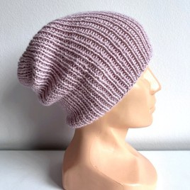 KIARA Mütze aus Alpaka 100% Alpaka 3112 Rosa mit einem Hauch Beige