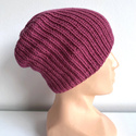 NANA – czapka beanie z wełny merino 100% Baby Merino 41 Śliwka