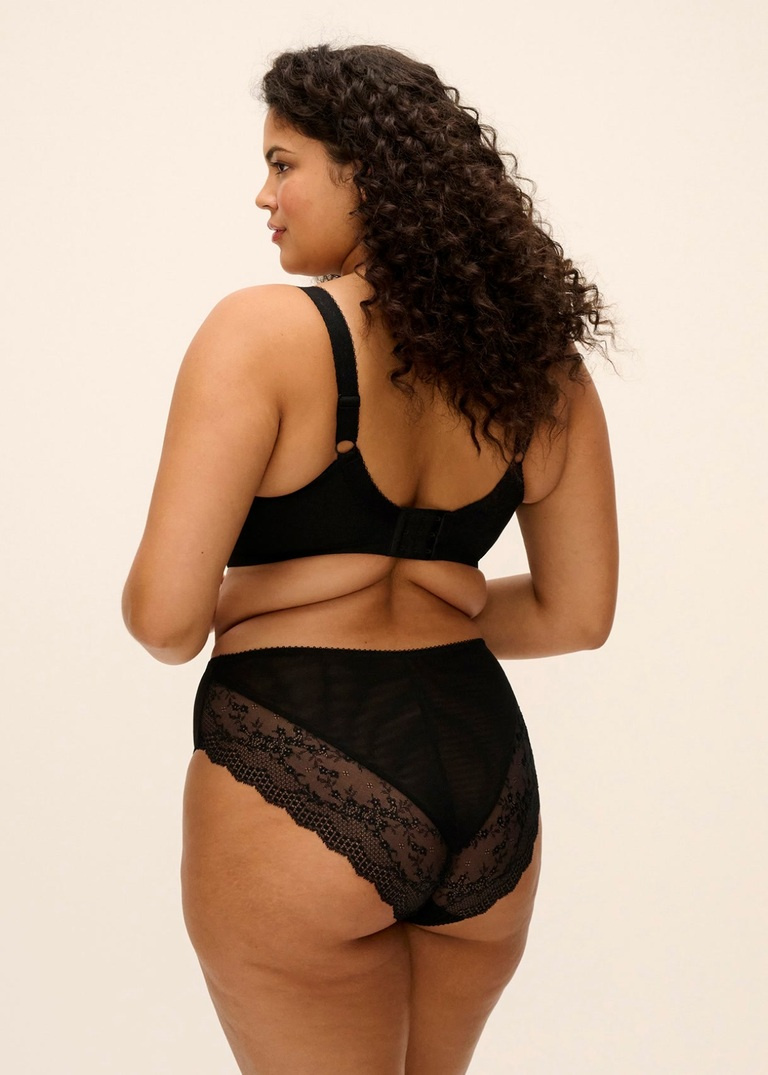 Biustonosz Elomi LUCIE EL4490JET Uw Plunge Bra - Stretch Jet