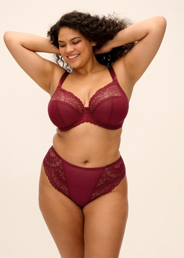 Biustonosz Elomi TIERNIE EL303334TIB Uw Plunge Bra - Stretch Tibetan Red