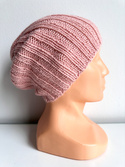 LAURIN – czapka z alpaki 100% zimowa beanie 9033 Lody Truskawkowe
