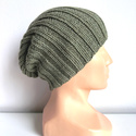 HELLI – czapka zimowa damska z wełny merino 100% Baby Merino 38 Oliwka