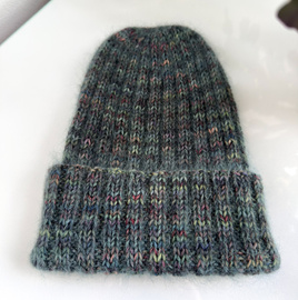 DAISY – czapka beanie handmade baby merino + moher i jedwab US139 Pocion zielony