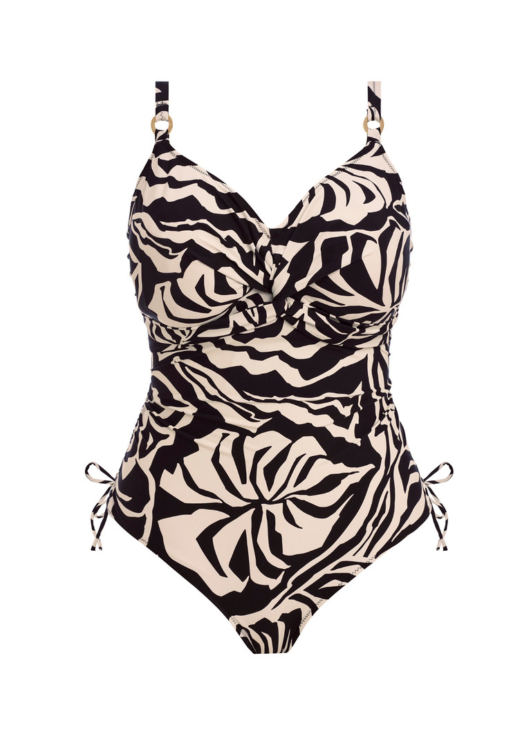 Strój kąpielowy Fantasie Swim ARUBA NIGHTS FS505331LAC Uw Twist Front Swimsuit With Adjustable Leg Black & Cream