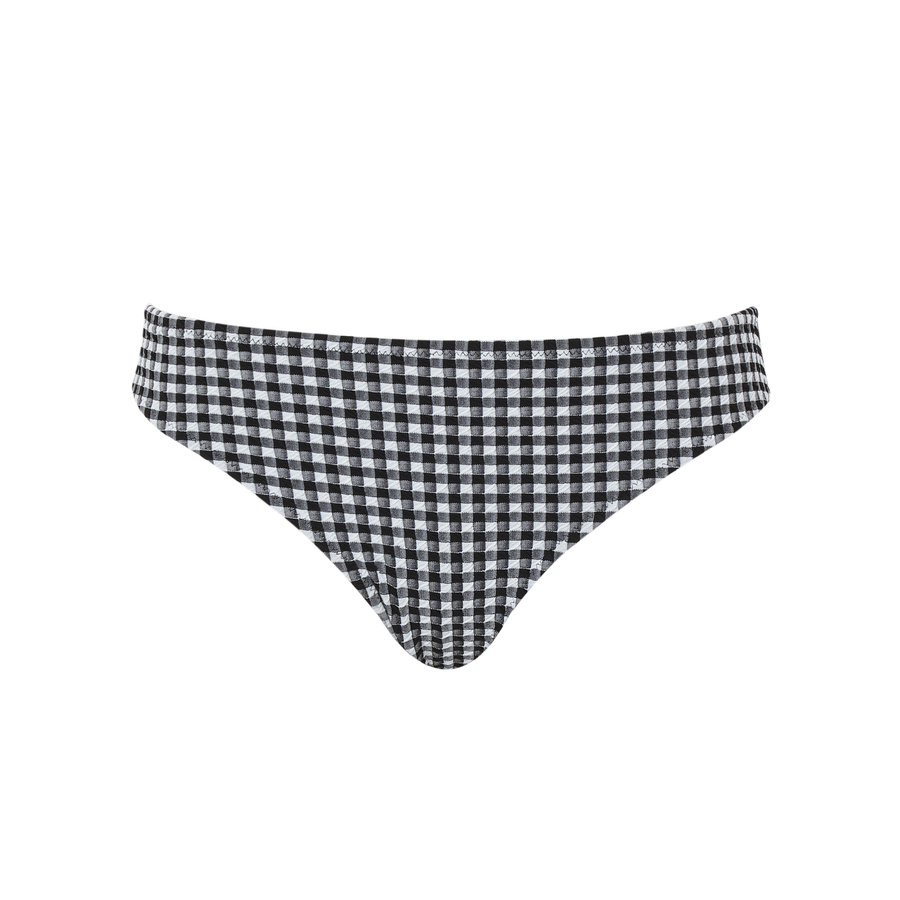 Figi kąpielowe Panache Swim BLACK GINGHAM SW1726D Classic Bikini Bottoms Black Gingham