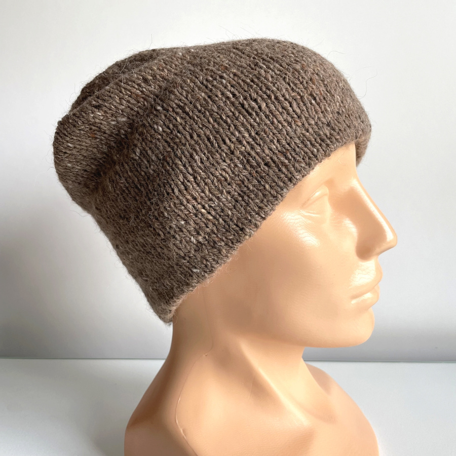 Ręcznie robiona Czapka hand made Tweed RONIA 05 Grizzly