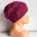 CHMURKA Handmade Women's Alpaca Beanie 14 Wrzos różowy