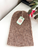 ALURA – czapka merino z moherem i jedwabiem zimowa 30 Prażony Migdał damska/dziecięca