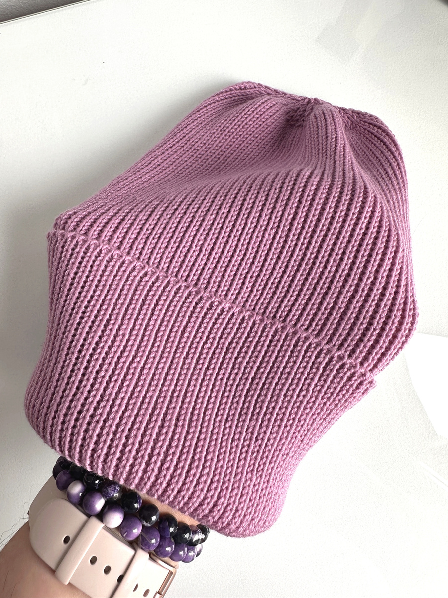 VARELLA Beanie-Mütze aus 100% Baby-Merinowolle 27 Altrosa