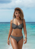 KOMPLET - Strój kąpielowy dwuczęściowy Freya Swim CHECK IN Monochrome - wybierz fason i rozmiar (28G, 28GG, 30D, 32H, 34F, 34J, 36G)