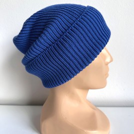 VARELLA Beanie 100% Baby Merino Wool 33 Bright Blue Winter