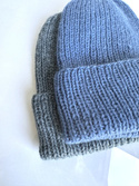 CHMURKA Handmade Turn-Up Alpaca Beanie 17 dżins