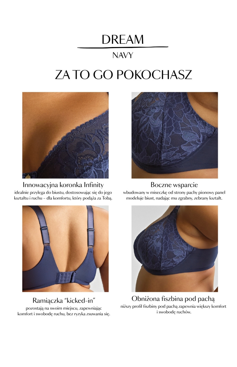 Biustonosz Sculptresse by Panache DREAM 10805 Full Cup Bra Navy