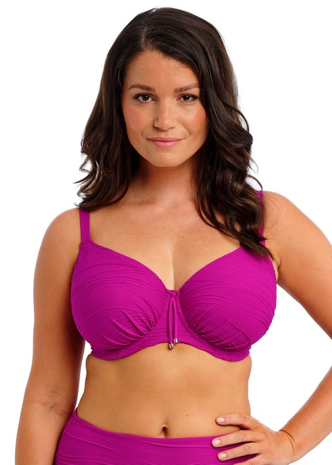 Biustonosz kąpielowy Fantasie Swim BEACH WAVES FS502201BRF Uw Gathered Full Cup Bikini Top Bright Fuchsia