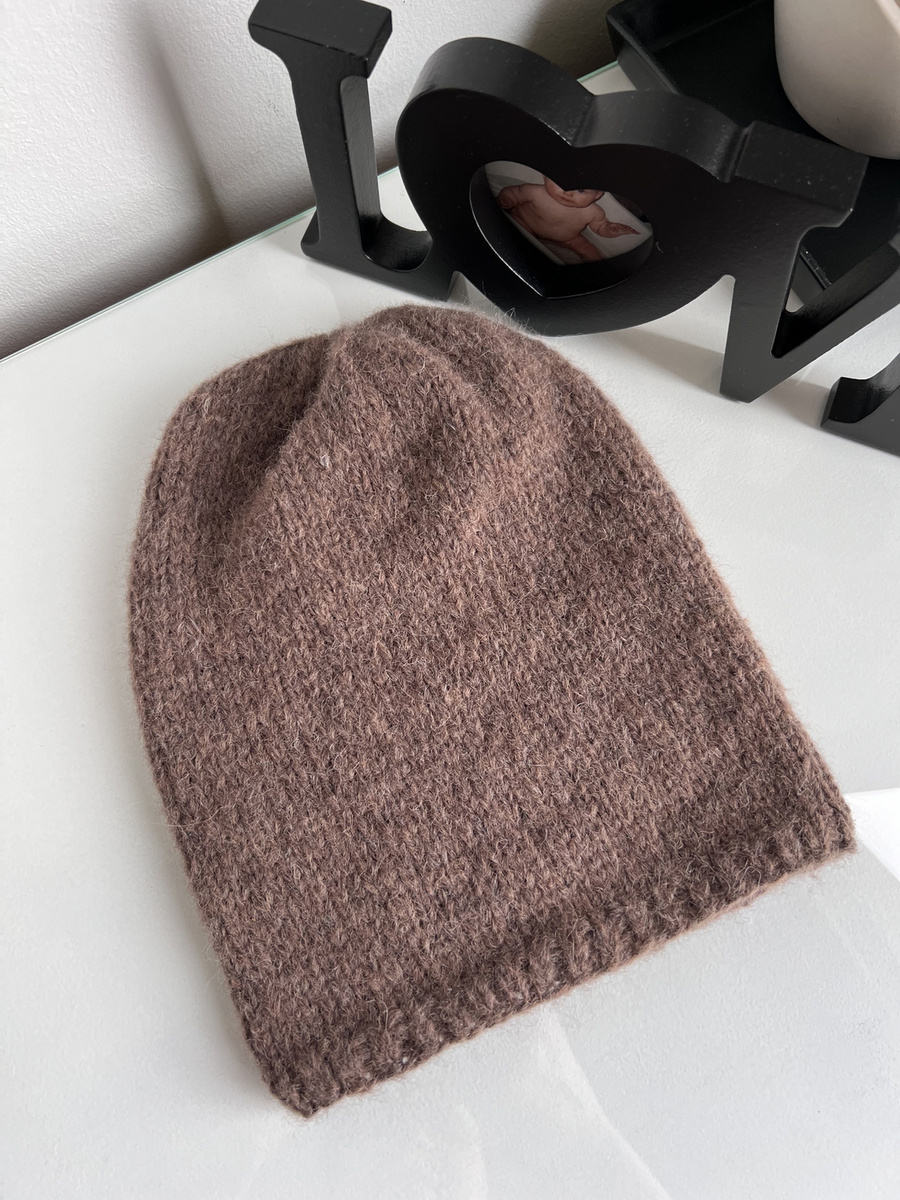 CHMURKA Beanie-Mütze aus Alpaka 05 Braun