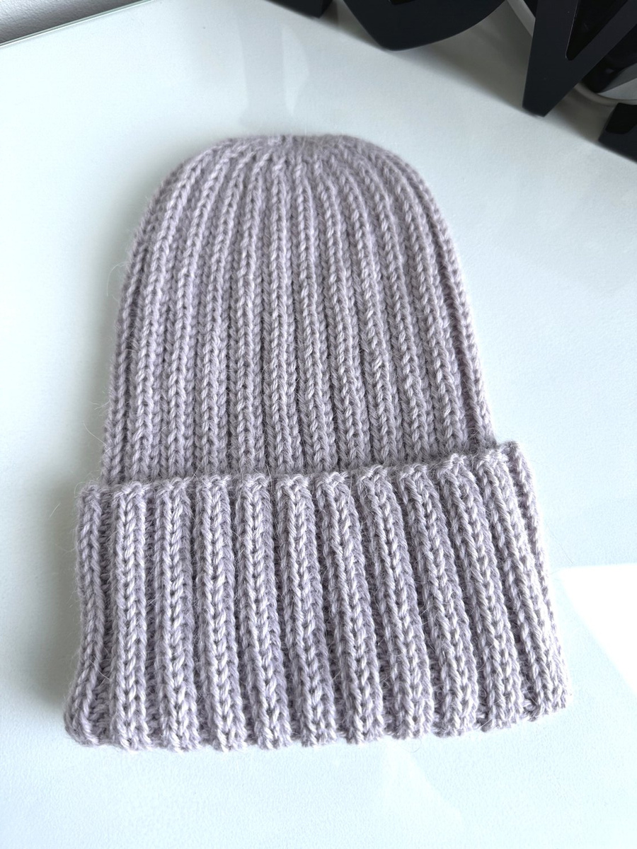 LAURIN Turn-Up Beanie 100% Alpaca 4010 Light Lavender