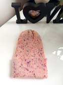 VARELLA – czapka merino beanie wywijana 100% baby merino 103 Urodzinowe Confetti różowa