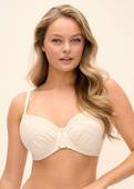 Biustonosz kąpielowy Fantasie Swim BEACH WAVES FS502201LIN Uw Gathered Full Cup Bikini Top Linen