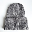 CHMURKA Handmade Women's Alpaca Beanie 04 Medium Grey