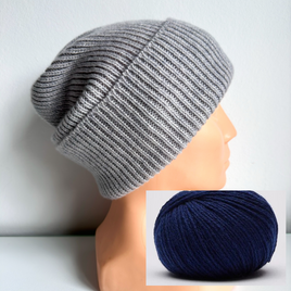 Wywijana czapka kaszmirowa 2.0 100% kaszmir 624 Bosco