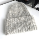 WATA CUKROWA Women's Alpaca and Merino Wool Beanie 03 Pearl Grey