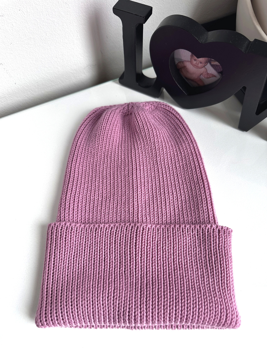 VARELLA – czapka merino beanie 100% Baby Merino 27 Stary Róż jesienno-zimowa