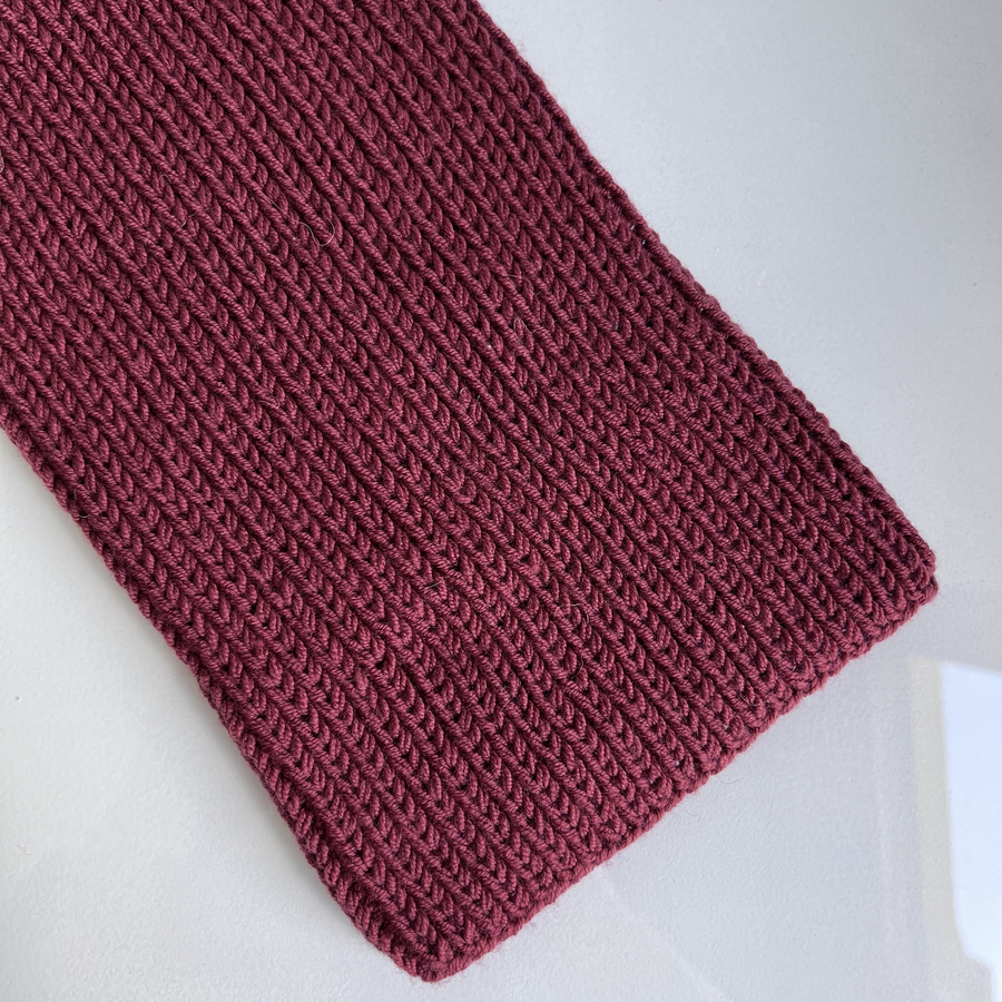 NANA – czapka merino beanie 100% Baby Merino 51 bordowy zimowa
