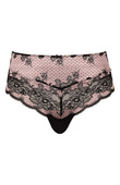 Wysokie majtki Panache CLARA 7258 Deep Brief Black/Pink