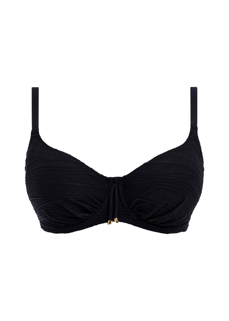 Biustonosz kąpielowy Fantasie BEACH WAVES FS502201BLK Uw Gathered Full Cup Bikini Top Black