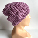 NANA – czapka beanie z wełny baby merino 27 Stary Róż