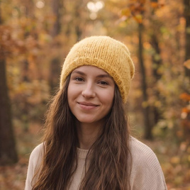 CHMURKA Beanie-Mütze aus Alpaka 40 lemoniada